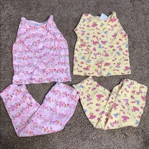 2 matching pajama sets